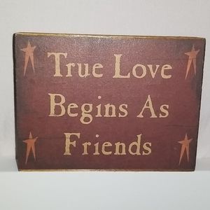 Primitive Small Wood Sign 3"x2"